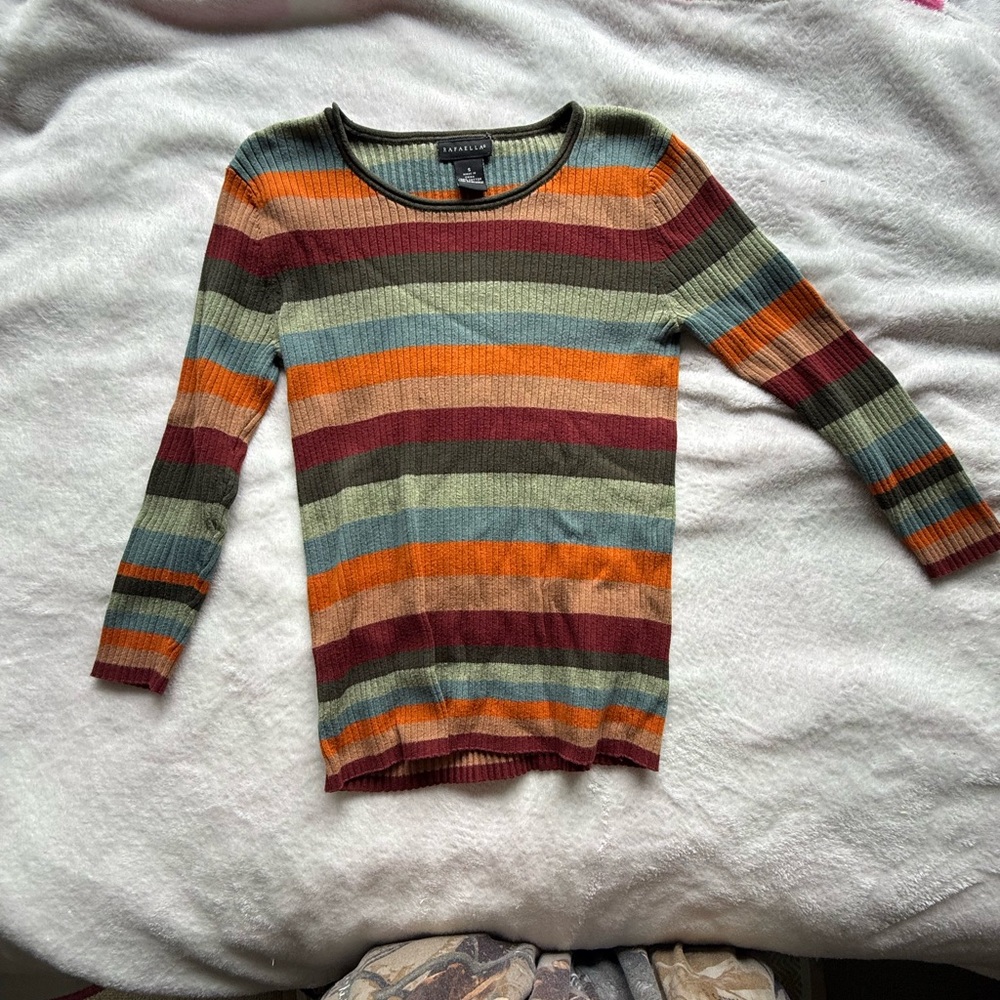 Rafaella Multicolor Striped Sweater